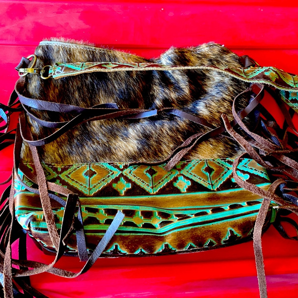 Cowhide purse
